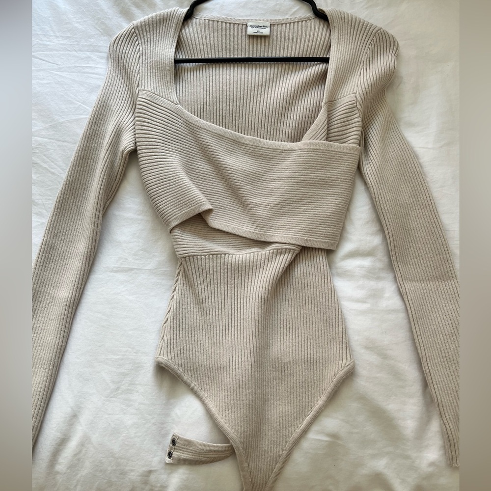 Abercrombie LuxLoft Wrap Sweater Bodysuit XS